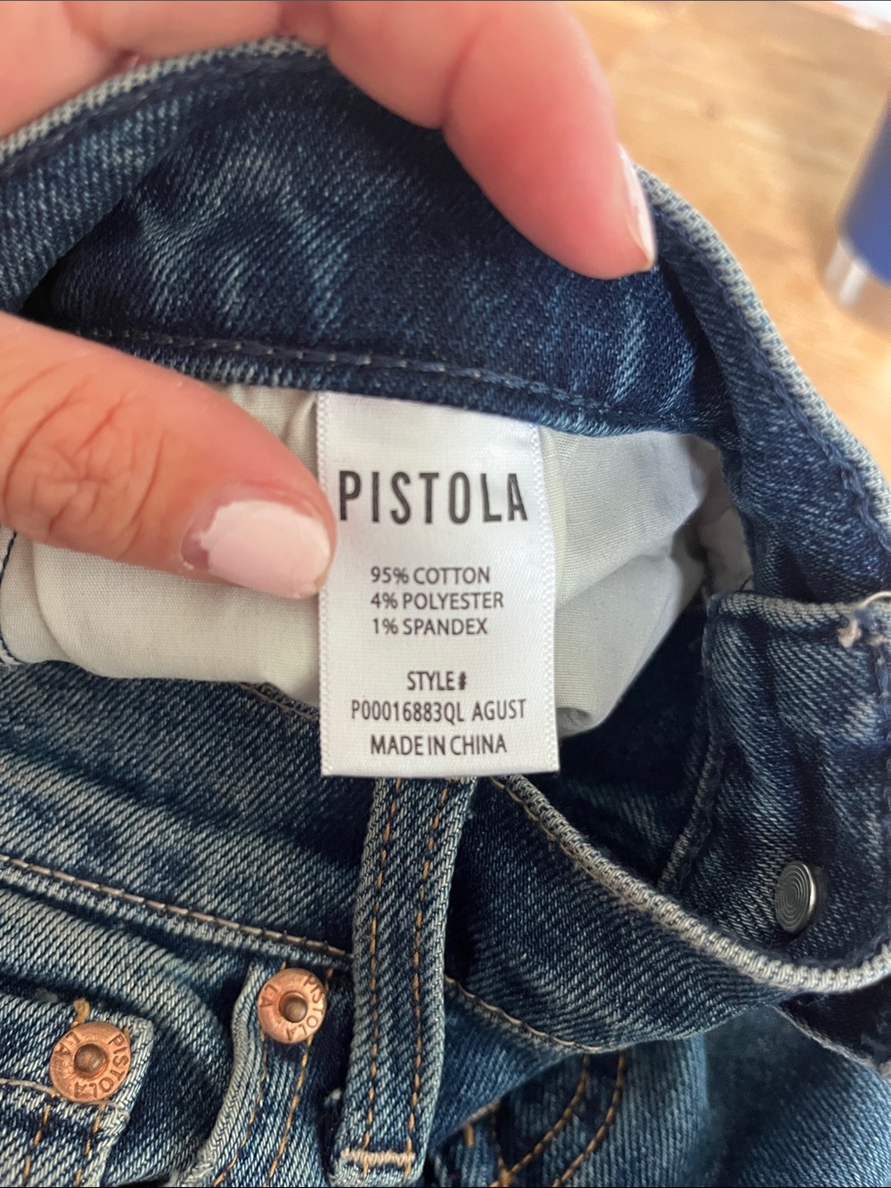 PISTOLA Charlie High Rise Classic Straight Jeans NWT 26 Augustus Wash Capsule - Picture 6 of 6